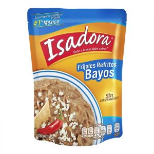 Frijoles bayos refritos Isadora en bolsa 430 gr