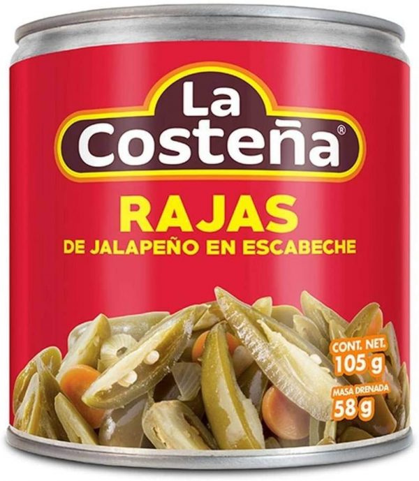 Rajas de jalapeño en escabeche La Costeña 105 gr