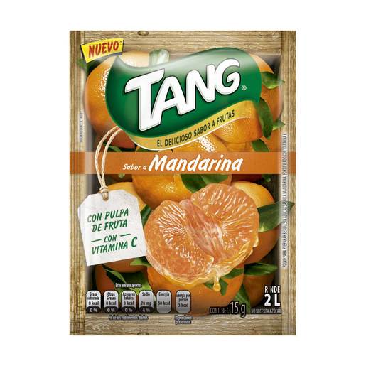 polvo para preparar bebida tang de mandarina