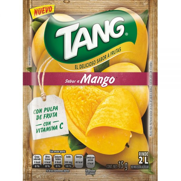 polvo para preparar bebida tang de mango 52 gr