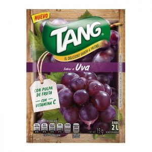 polvo para preparar bebida tang de uva 15 gr