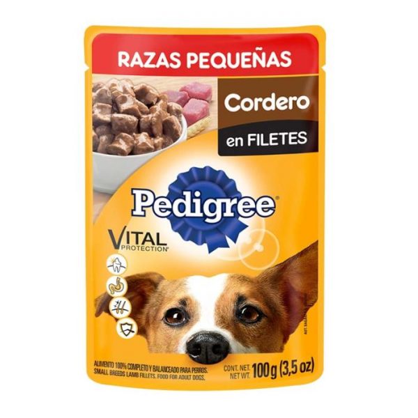 Alimento para perro Pedigree Vital protection razas pequeñas cordero en filetes 100 g