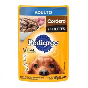 Alimento para perro Pedigree cordero en filetes adulto 100 g