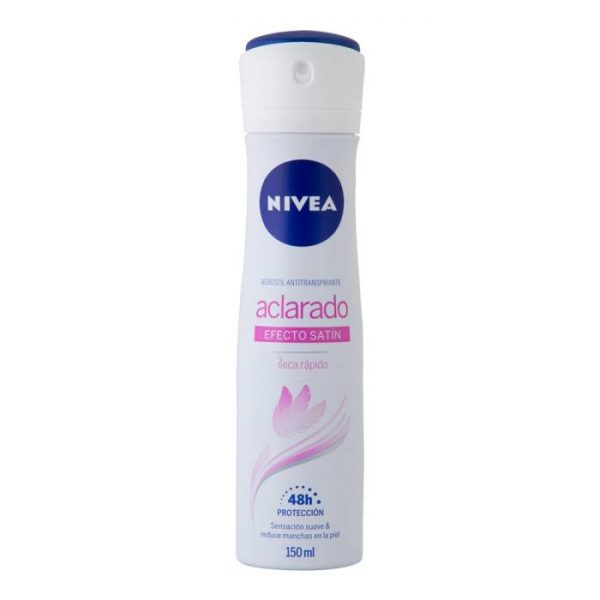 Antitranspirante Nivea aclarado efecto satín en spray para dama 150 ml