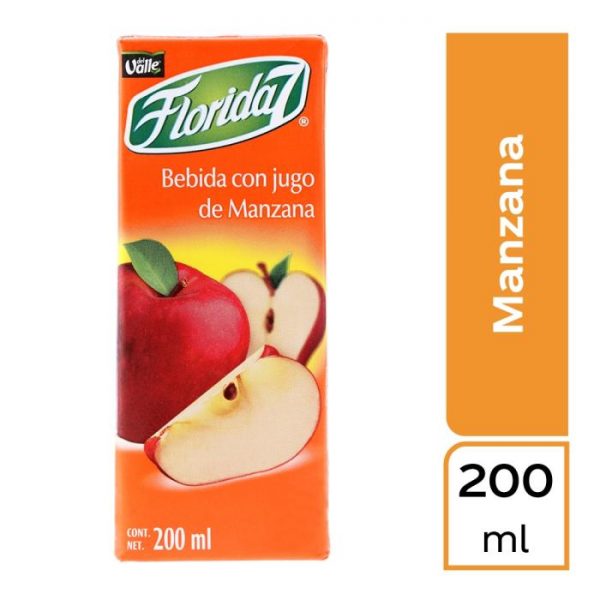 Bebida Florida 7 con jugo de manzana 200 ml