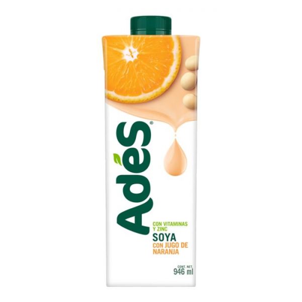 Bebida de soya AdeS con jugo de naranja 946 ml