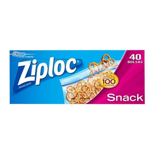 Bolsas herméticas Ziploc Snack 40 pzas