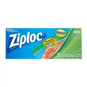 Bolsas herméticas Ziploc sándwich doble cierre para guardar 40 pzas