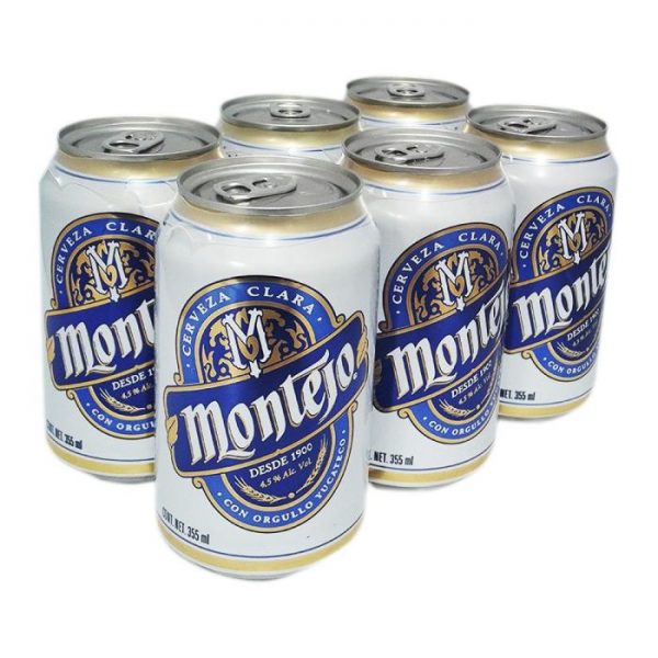 Cerveza clara Montejo 6 latas de 355 ml c/u