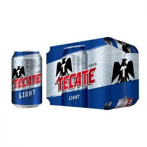 Cerveza clara Tecate light 12 latas de 355 ml c/u
