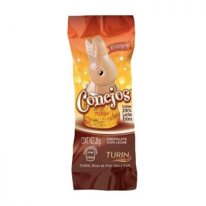 Chocolate con leche Turin Conejos 29% leche entera, 20 g