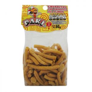 Churritos Paki con amaranto sal y limón 80 g