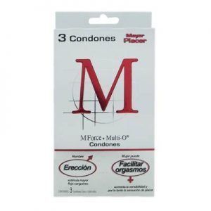 Condones M lisos y lubricados 3 pzas