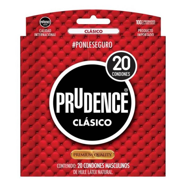Condones Prudence Clásicos 20 pzas