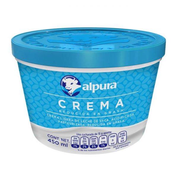 Crema Alpura reducida en grasa 450 ml