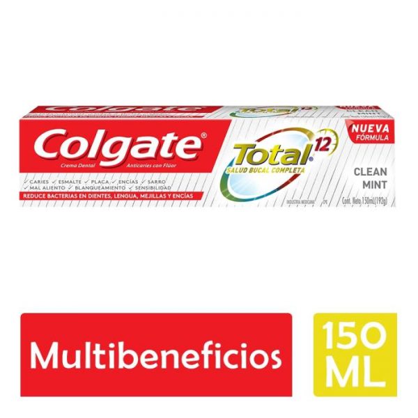 Crema dental Colgate Total 12 clean mint 150 ml