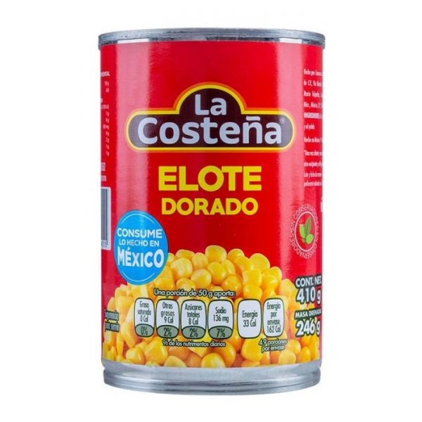 Elote dorado La Costeña en lata 410 g