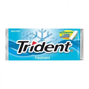 Goma de mascar Trident menta fresca 18 pzas