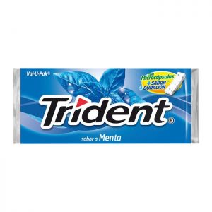 Goma de mascar Trident sabor a menta 18 pzas