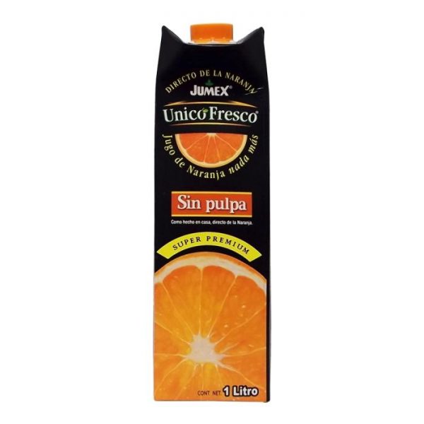 Jugo de naranja Jumex Unico Fresco sin pulpa 1 l