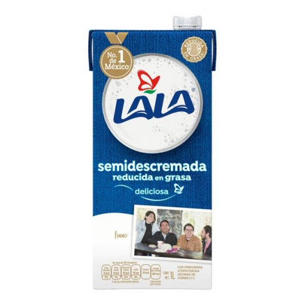 Leche Lala semidescremada reducida en grasa 1 l