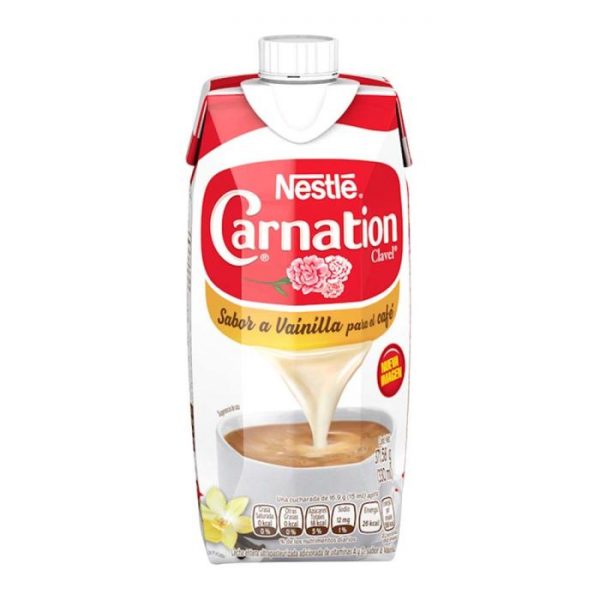 Leche entera Nestlé Carnation Clavel sabor vainilla 330 ml