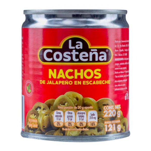 Nachos de jalapeño La Costeña en escabeche 220 g