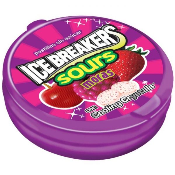 Pastillas Ice Breakers sabor mora sin azúcar 9.6 g