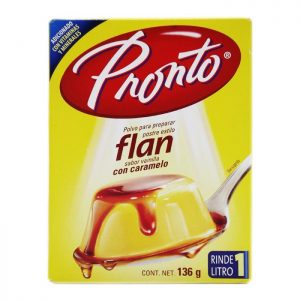 Polvo para preparar flan Pronto sabor vainilla con caramelo 136 g