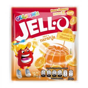 Polvo para preparar gelatina Jello sabor naranja 25 g