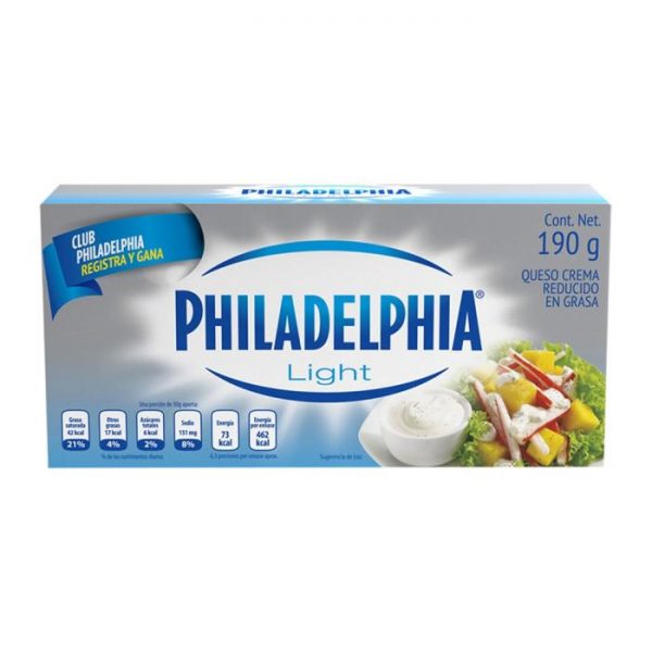 Queso crema Philadelphia light 190 g