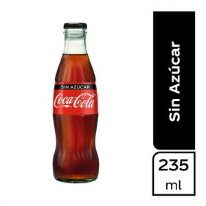 Refresco Coca Cola sin azúcar, botella de 235 ml