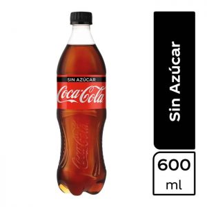 Refresco Coca Cola sin azúcar botella de 600 ml