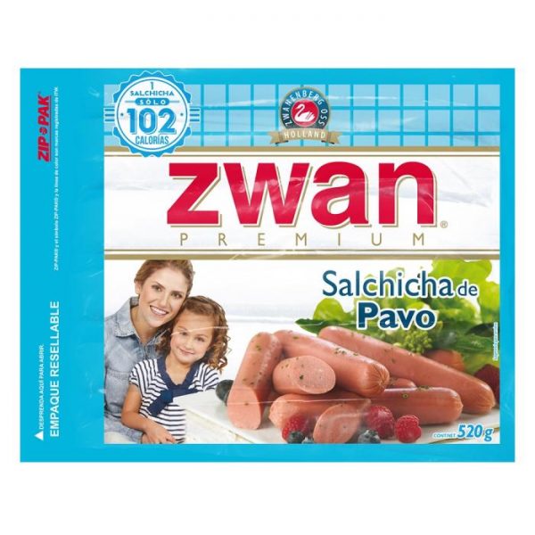 Salchicha de pavo Zwan 520 g