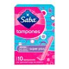 Tampones Saba super plus flujo súper abundante 10 pzas