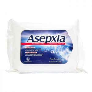 Toallitas limpiadoras Asepxia 25 pzas