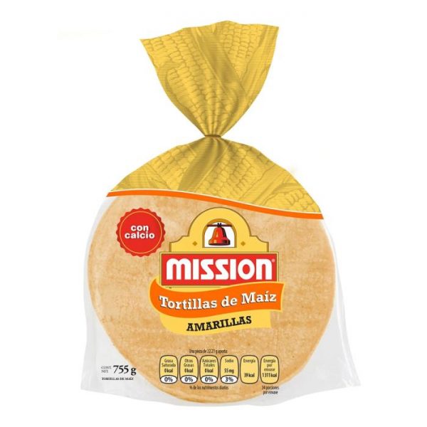 Tortillas de maíz Mission amarillas 755 g